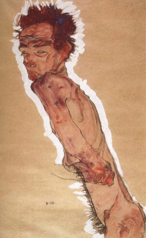 Egon Schiele Naked Self-portrait China oil painting art